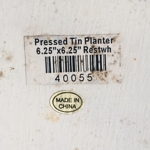 🎍 SLAH Pressed Tin Planter EUC HTF Vintage Appeal - Picture 2 of 4